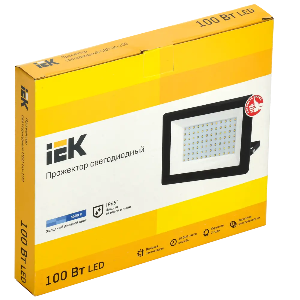 Прожектор светодиодный уличный SMD IEK СДО 06-100 100 Вт 6500K IP65 переносной, холодный белый свет 82326319 STLM-2047008  - Вид №5