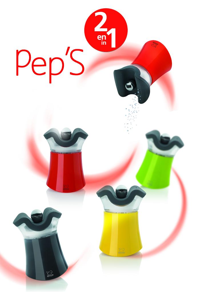 Мельница для перца и солонка 2-в-1 акриловые желтые 8 см Pep's PEUGEOT ДИЗАЙНЕРСКИЕ 00-3951992 Желтый  - Вид №2