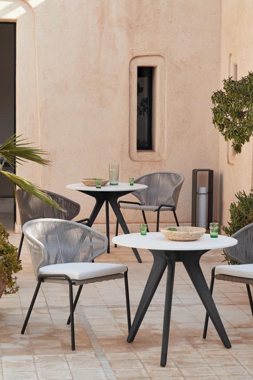 MNST981 Обеденный стол teak nero ⌀100см Manutti Torsa - Вид №21