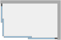 Душевое ограждение Ambassador Queen 11011205RBlack (1200x800x2000), 1 место  - Вид №7