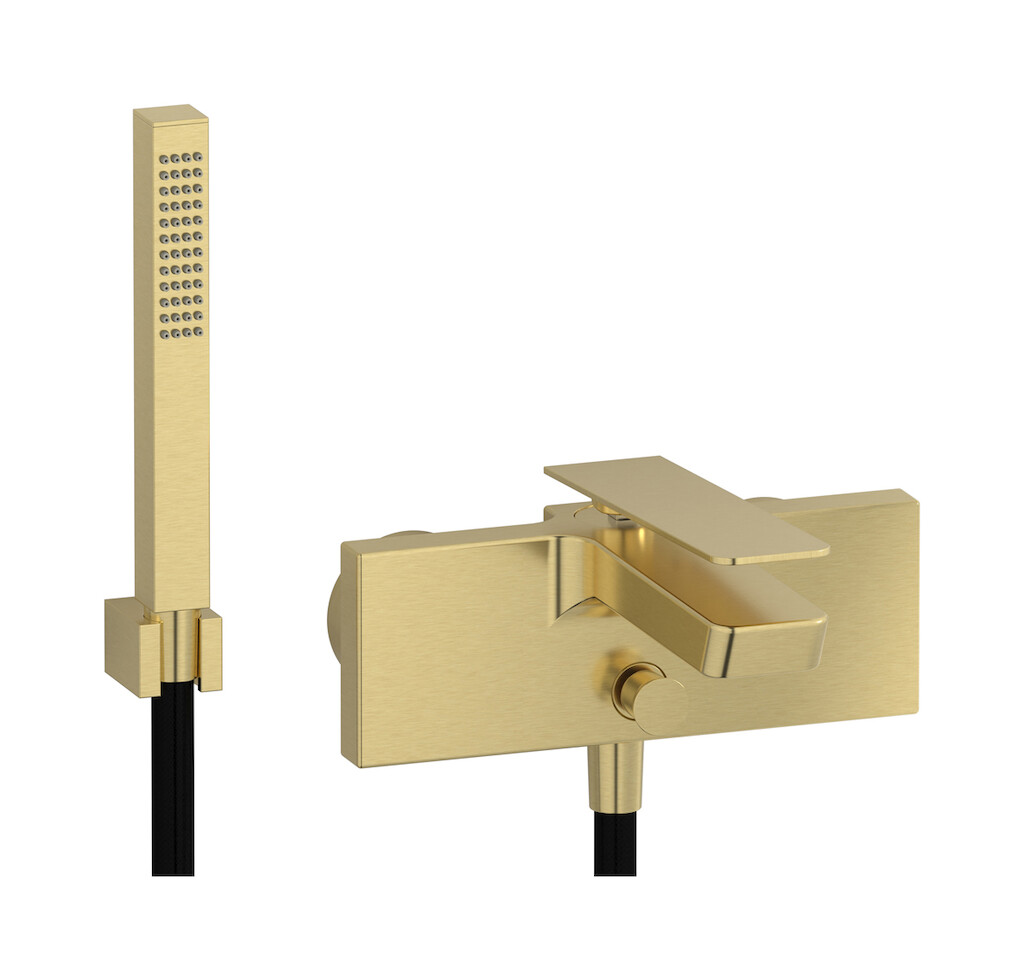 Встроенный смеситель для душа в комплекте с душевым гарнитуром. WE ARE IB k3250is Brushed Pale Gold K3