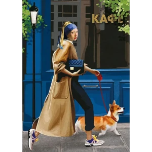 Постер Девушка с корги 21x29.7 см 88909924 STLM-2122497