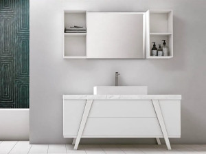 Одноместная напольная раковина с дверцами