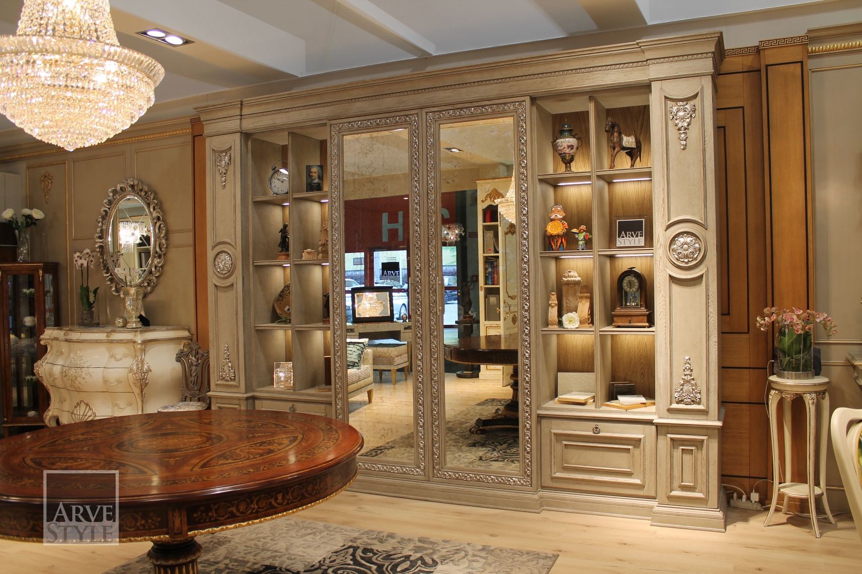 Деревянный настенный книжный шкаф с освещением Arvestyle Giulio ARCH-00117678 - Вид №9