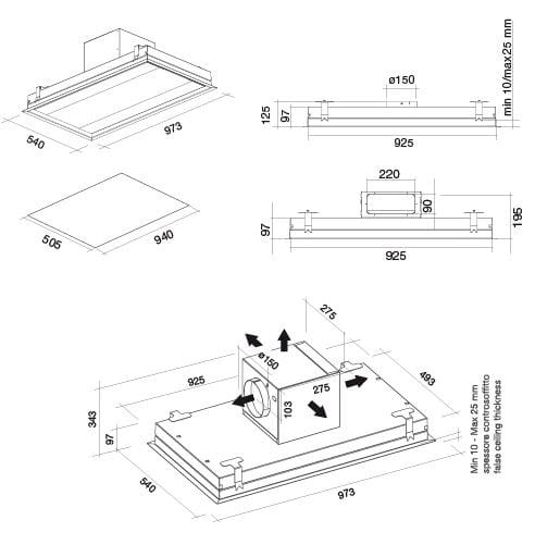 Вытяжка из нержавеющей стали Falmec дизайн ARCH-00109860 - Вид №1