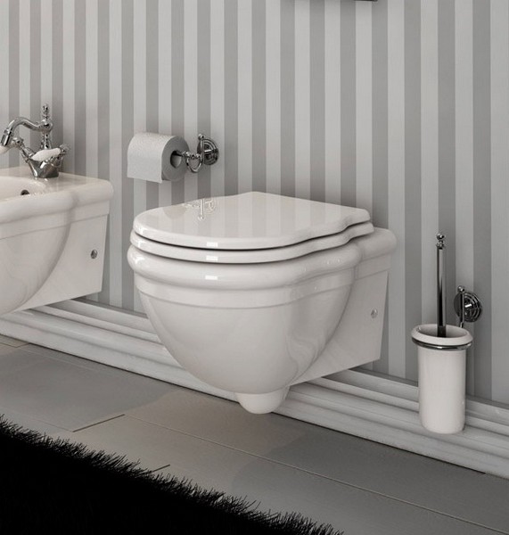 25344 Подвесной унитаз настенный Белый Ceramica Hidra ELLADE Италия - Вид №2