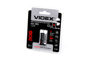 16824907 Аккумулятор HR03/AAA 1100mAh 2BL VID-HR03-1100 Videx