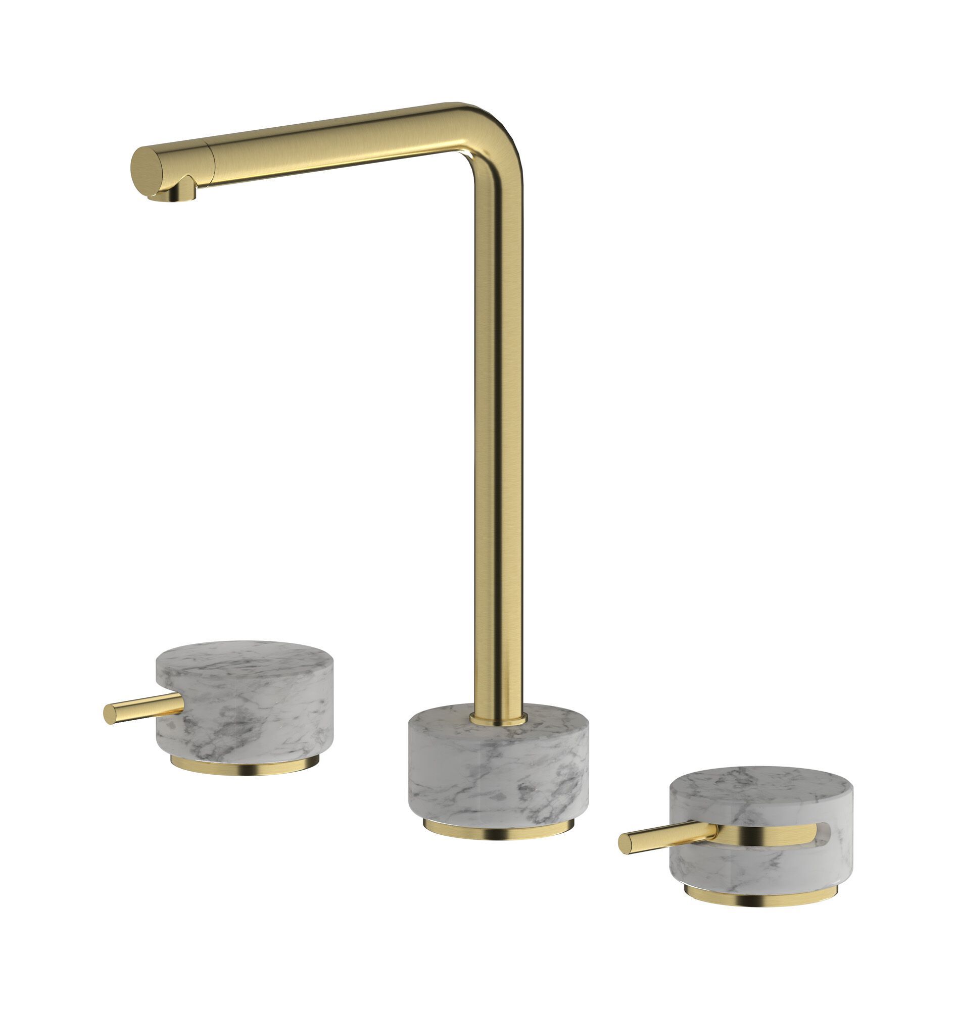 Смеситель для раковины с 3 отверстиями для мраморной столешницы IB мрамор + мрамор Elle ARCH-00027172 - Вид №8