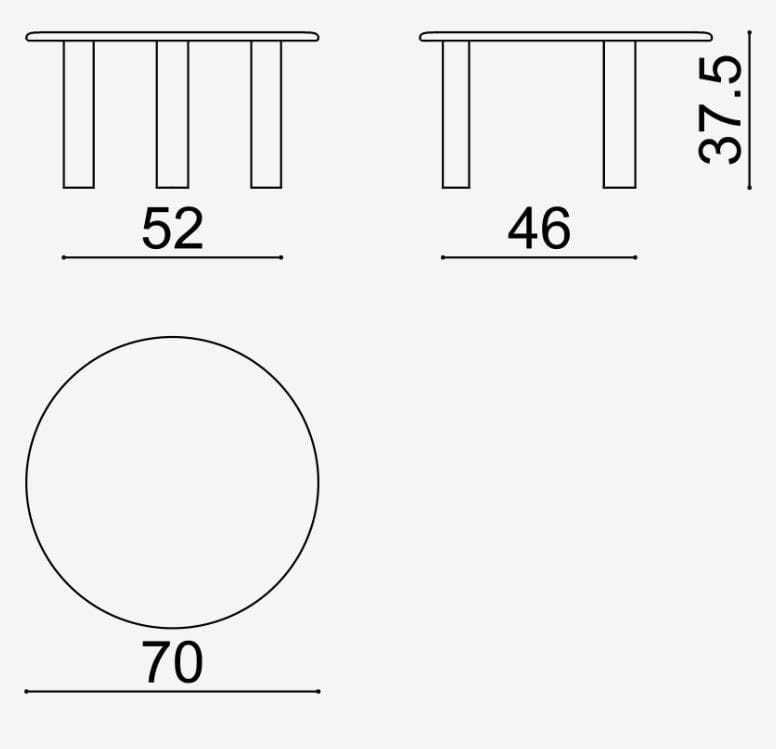 Низкий овальный журнальный столик из МДФ Arper Ghia ARCH-00049168 - Вид №13