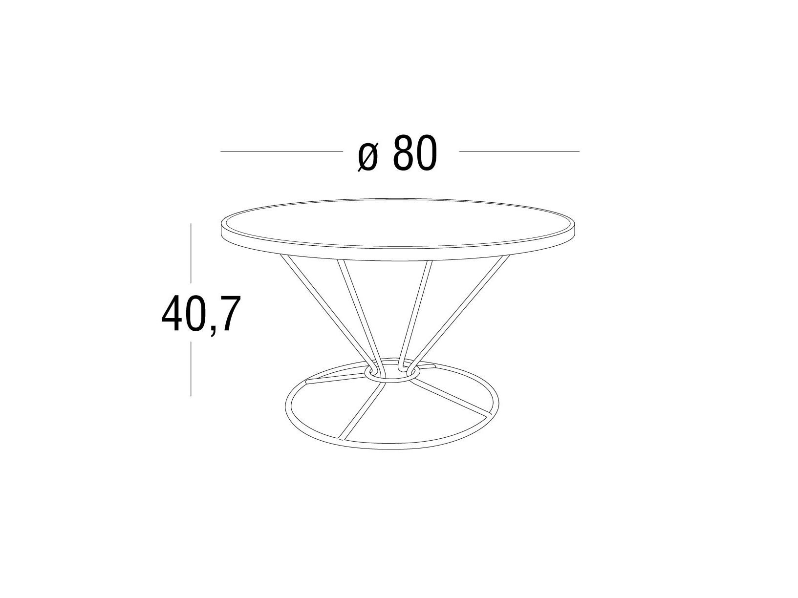 Алюминиевый круглый садовый столик Roberti ARCH-00095422 - Вид №3