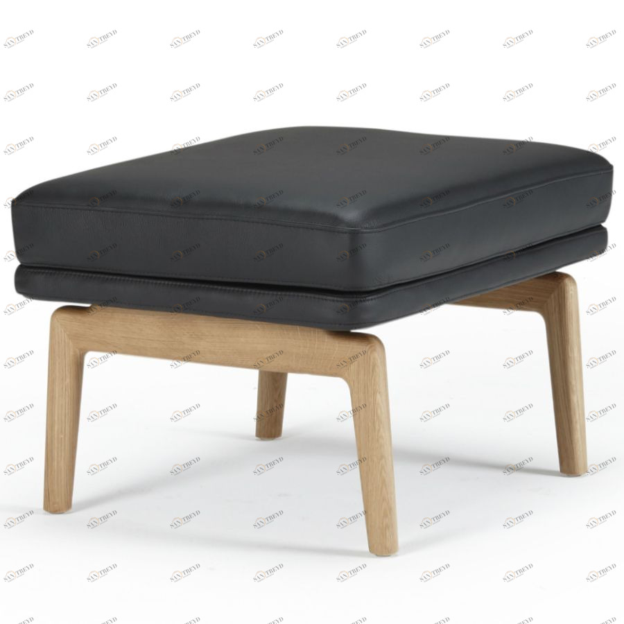 Пуф Egsmark, лакированный дуб, черный Kragelund 42000202800