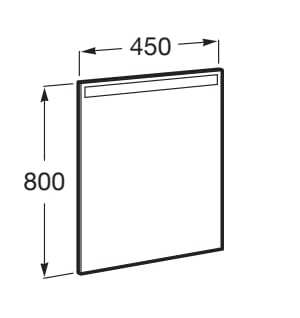 Прямоугольное зеркало со встроенным настенным освещением Roca EIDOS 8123 ARCH-00032296 - Вид №26
