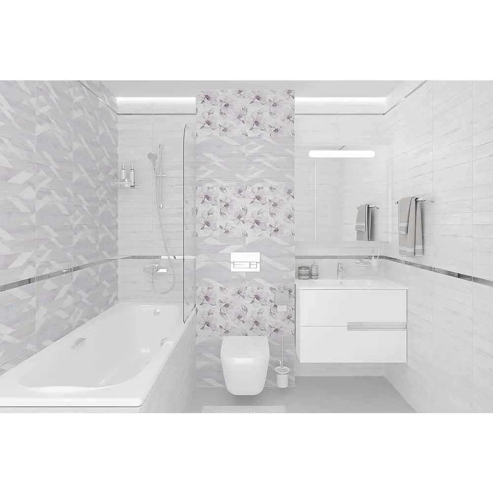 Плитка настенная Chance 20х40 см 1.2 м² цвет белый 82794817 STLM-2208590 Santreyd СHANCE - Вид №5