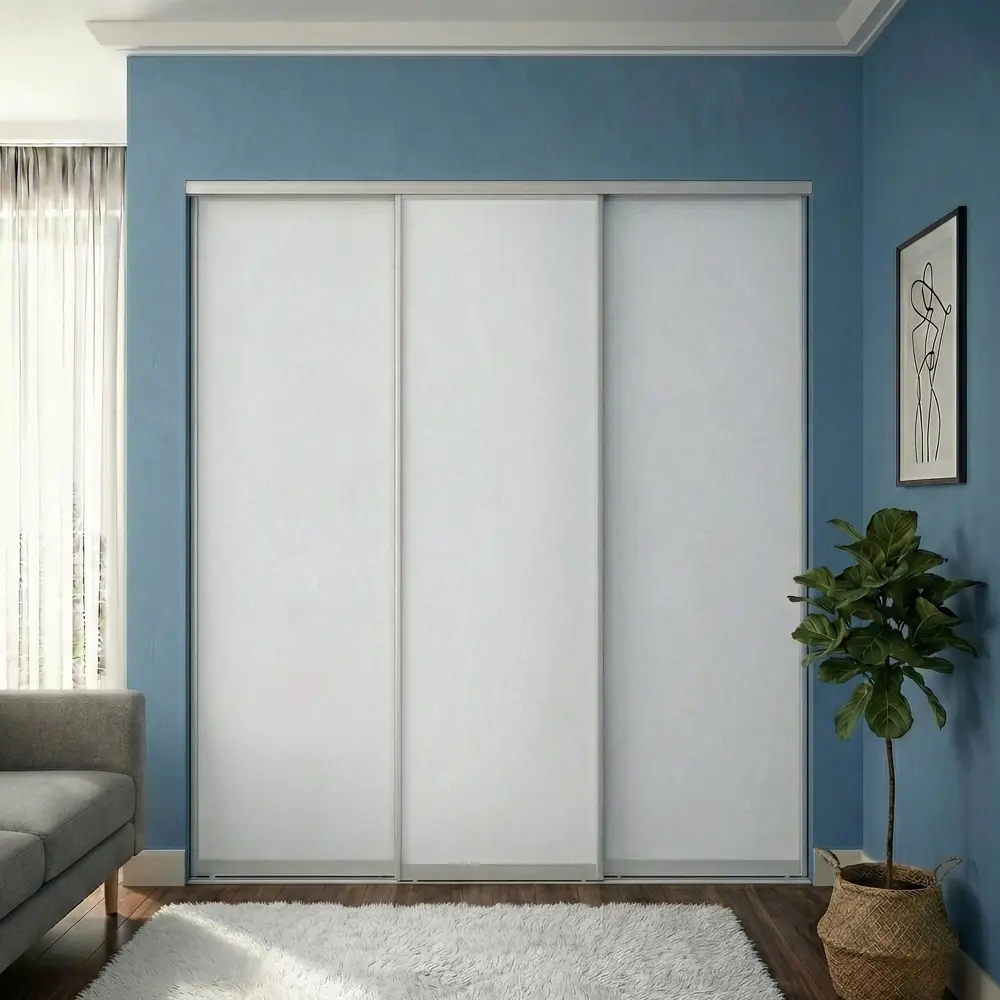 Дверь-купе KONSENSA 225.5x80.4 см МДФ цвет белый профиль матовое серебро 89444010 STLM-2103639  - Вид №10