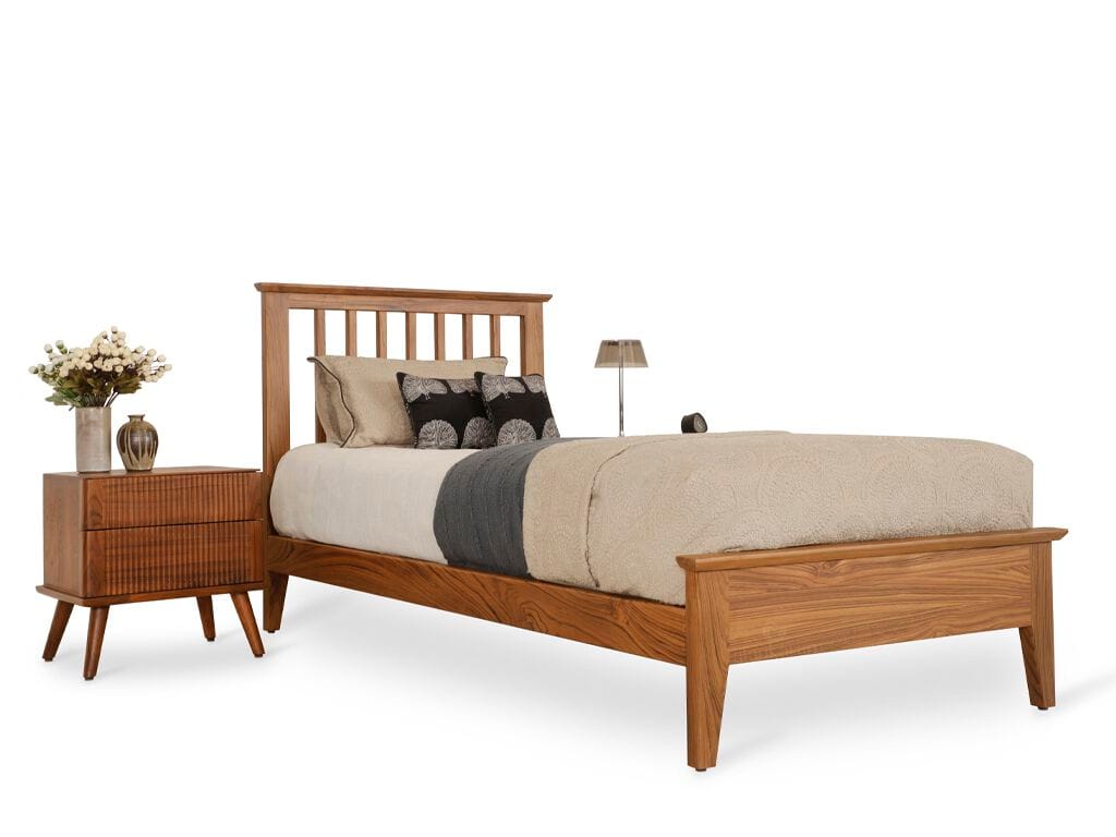 Односпальная кровать из тикового дерева Alankaram GWELY ARCH-00070988