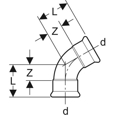 36163 Отвод Geberit Mapress из нержавеющей стали Geberit  - Вид №14