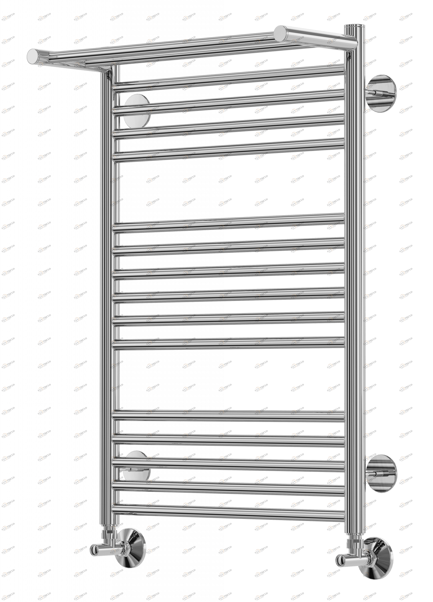 4660059582368 СТАНДАРТ Аврора с полкой П16 500х780 (5+6+5) Полотенцесушитель TERMINUS Нержавеющая сталь