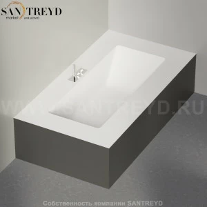 Ванна пристенная CARTESIO графитовая