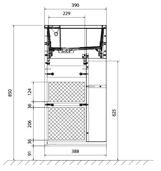 У85925 Тумба с раковиной Laura 40П 1д. Белый глянец 1 Marka Laura - Вид №5