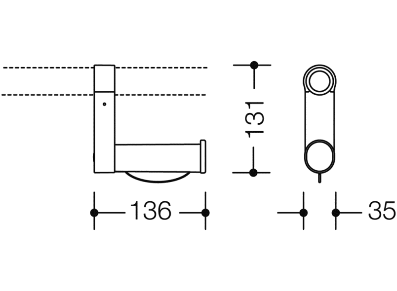 801.50D011 Держатель рулона туалетной бумаги в комплекте Active+ HEWI Stützen  - Вид №3