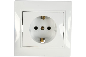 16069862 120201 Розетка 2PE Schuko, 16А250В, IP20, СУ, , белый Б0027609 Intro Plano