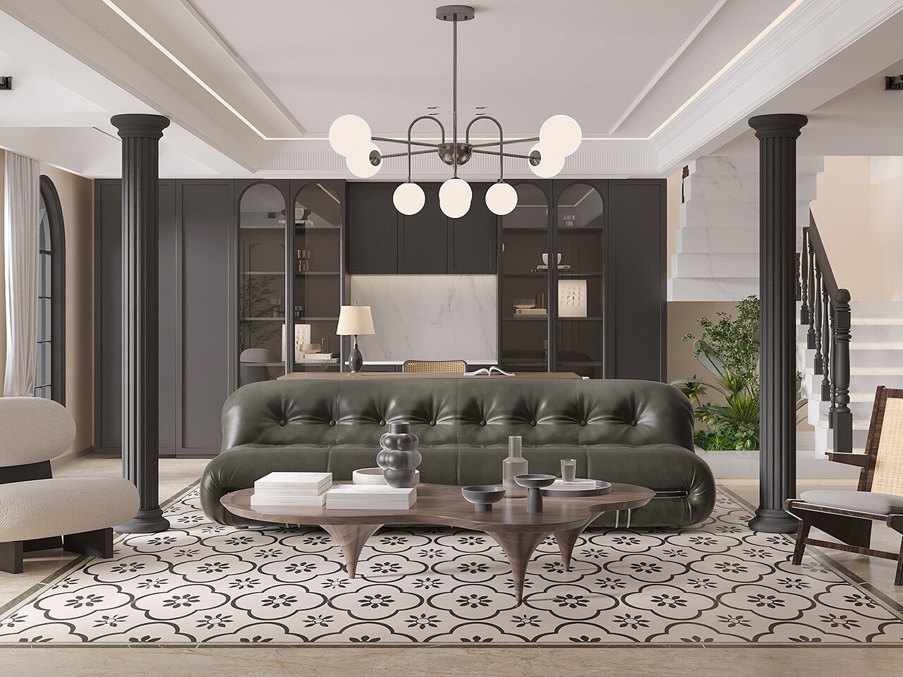 Декор из керамогранита GANI MARBLE TILES Medaglioni ARCH-00110801 - Вид №1