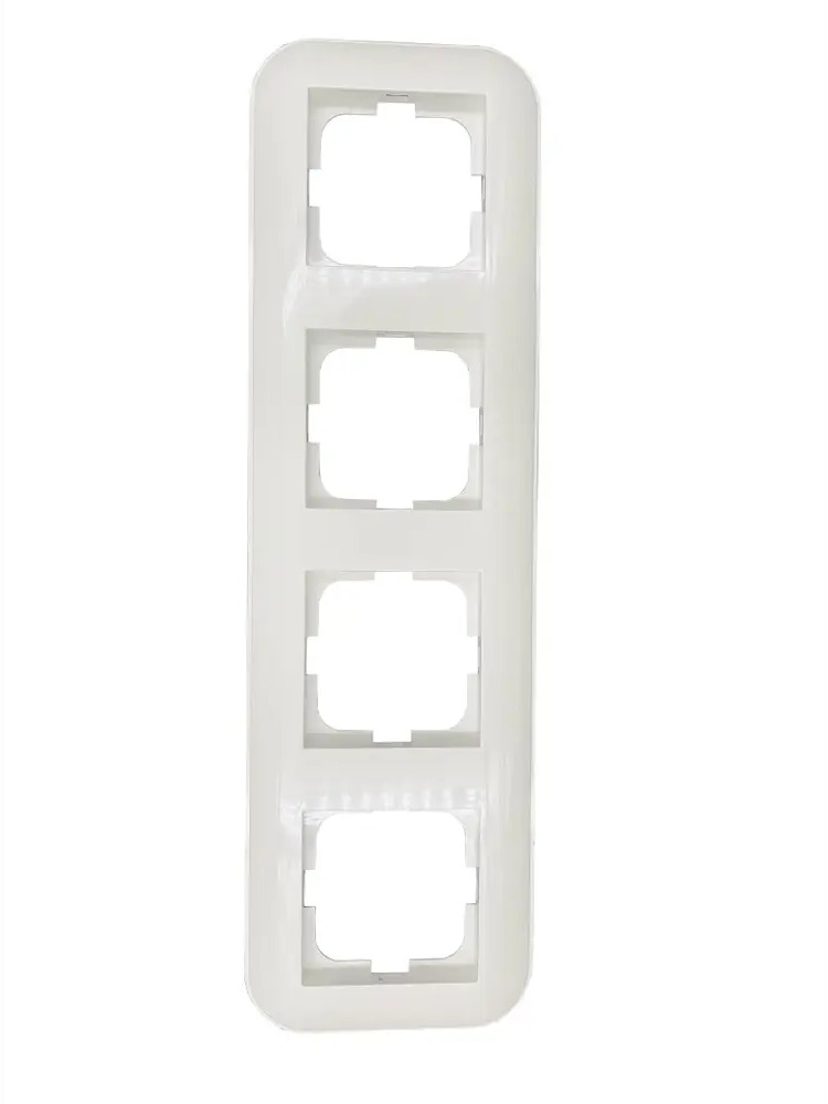 90540024 Рамка для розеток и выключателей Ovivo Loft 4 поста цвет белый STLM-0271899