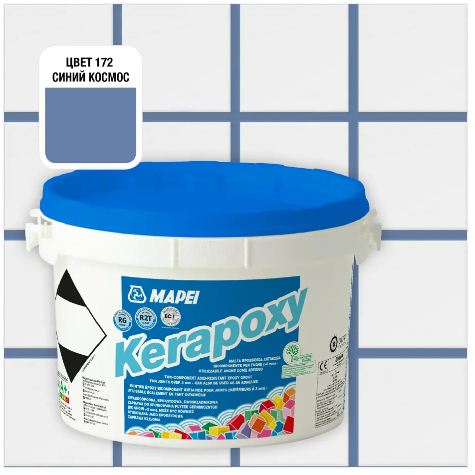 90361672 Эпоксидная затирка Mapei Kerapoxy 172 Небесно-голубой, 2 кг STLM-0948417