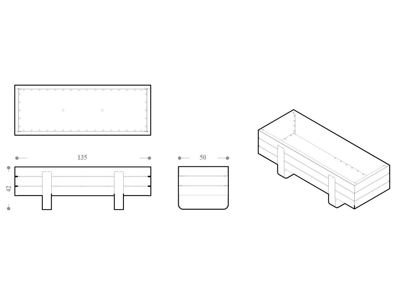 Стальная и деревянная плантатор DIMCAR ARCH-00089912 - Вид №2