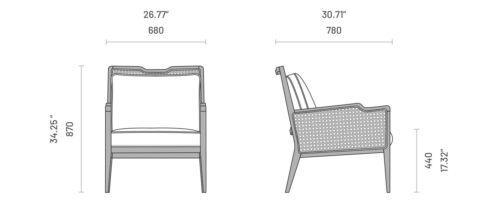 Кресло из ясеня с подлокотниками Domkapa Eva ARCH-00010575 - Вид №2