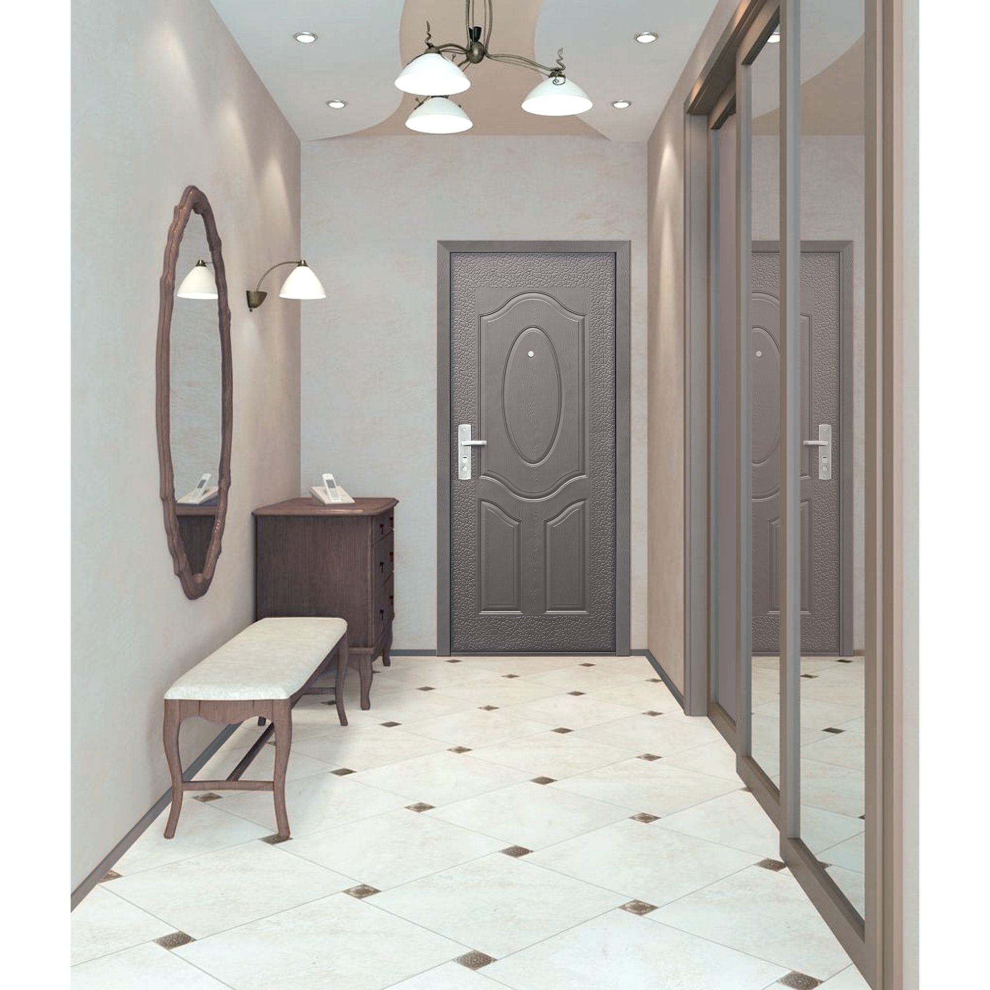 13516161 Дверь входная металлическая Е40М, 960 мм, правая Santreyd  - Вид №7