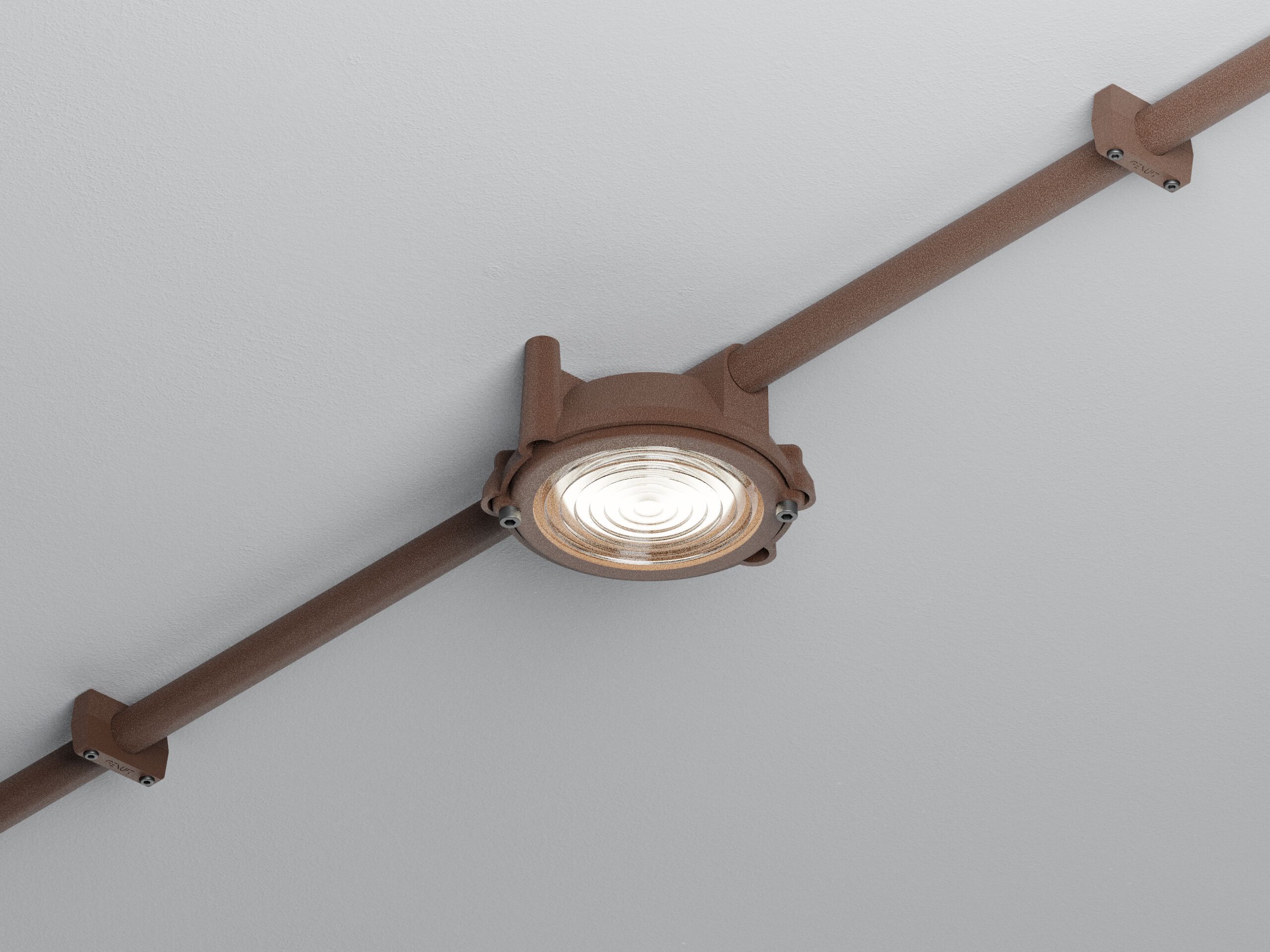 Окрашенный алюминиевый потолочный светильник Genuit Corten ARCH-00052840