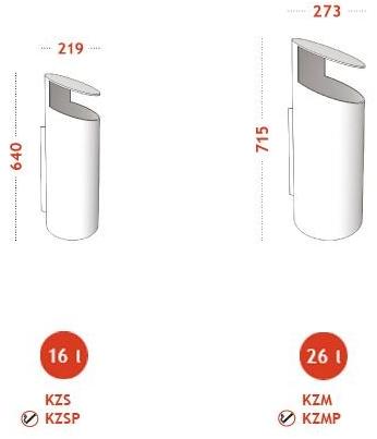 Tubo / ZZ Concept Настенная урна из нержавеющей стали с крышкой для улицы Tubo sun-id-1356908 - Вид №6