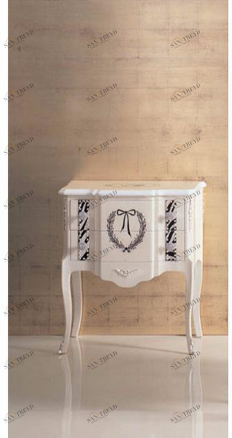 Rozzoni Тумбочка прикроватная лакированная прямоугольная с ящиками Tiffany sun-id-1512455