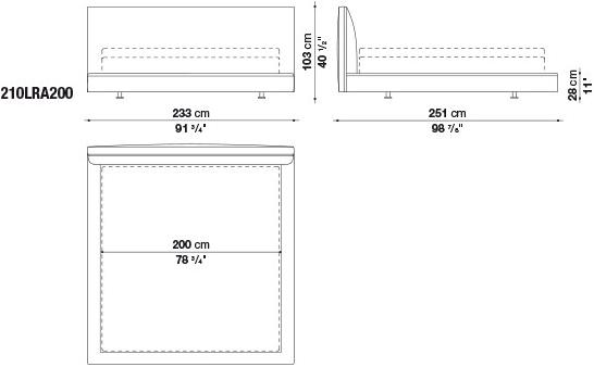 B&B Italia Двуспальная кровать из ткани Richard sun-id-1350707 - Вид №5