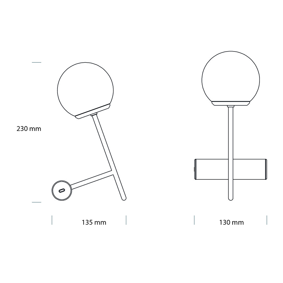 1755349 MENU Настольная лампа Phare Сгоревший красный  - Вид №5