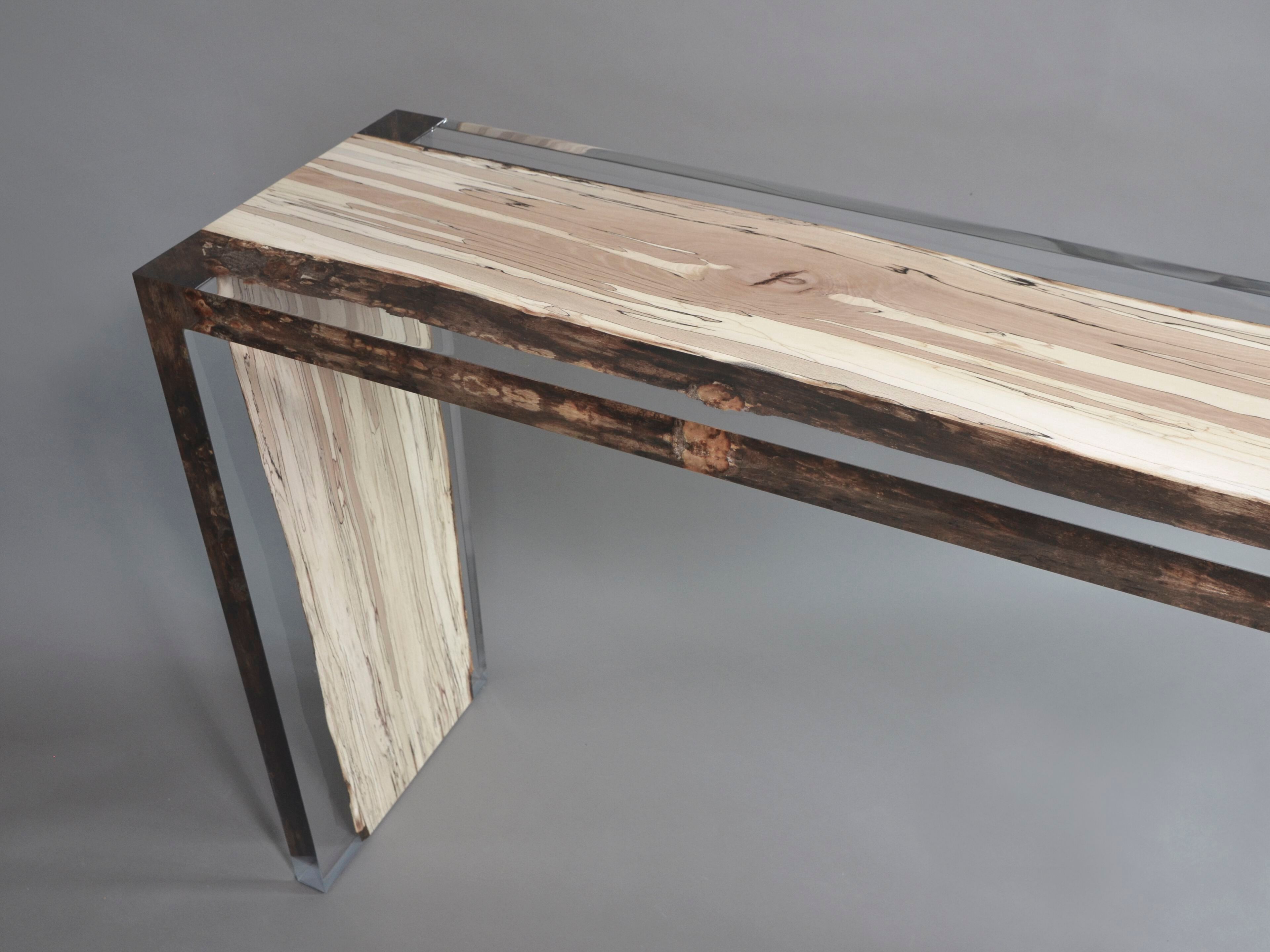 Прямоугольная консоль из массива дерева и смолы alcarol Fungi ARCH-00104320 - Вид №2