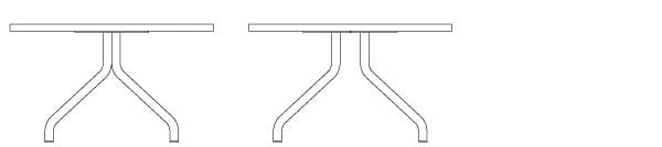 Круглый деревянный журнальный столик с металлическими ножками B-LINE AD.От ARCH-00016776 - Вид №1