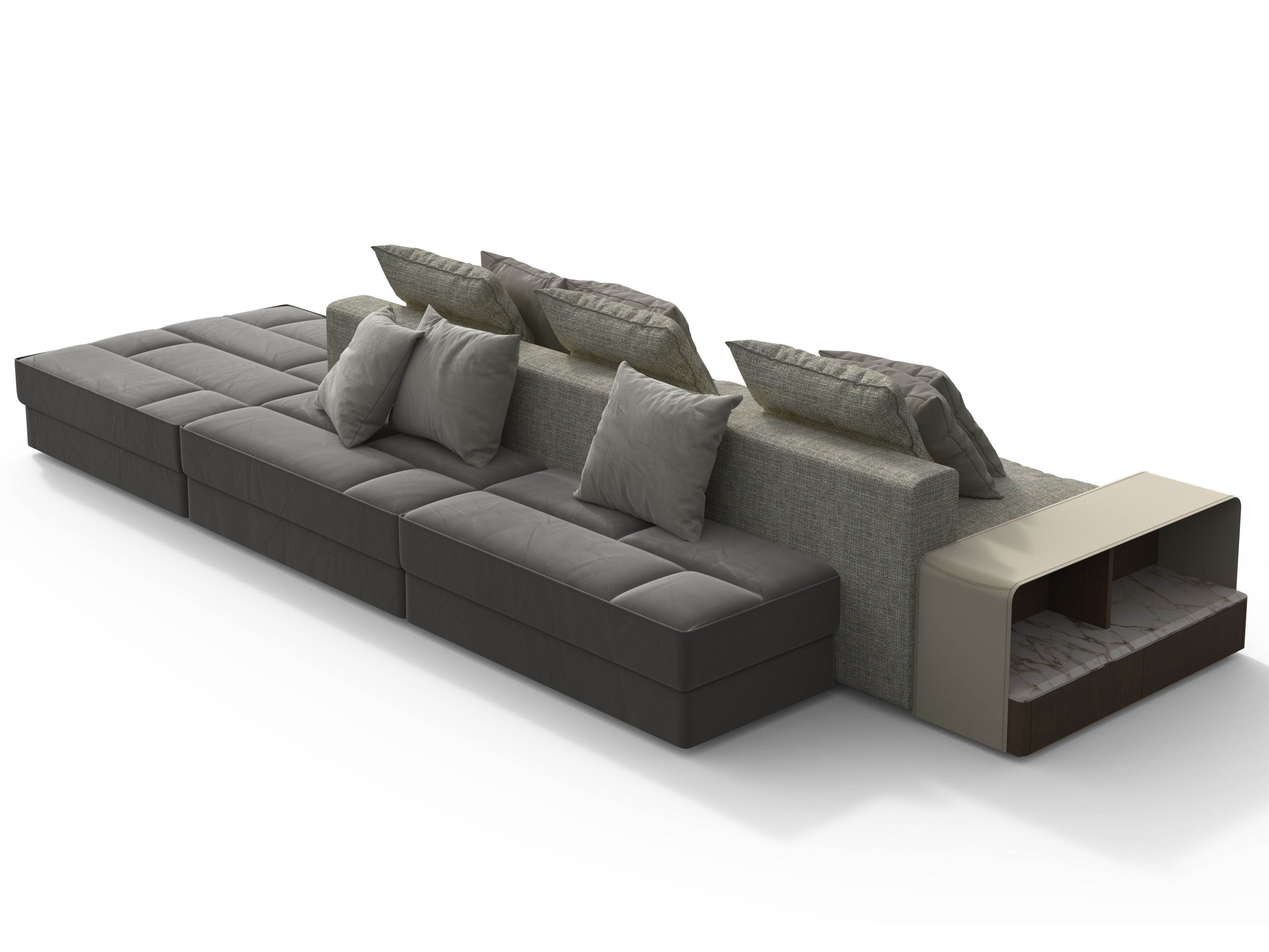 Тканевый диван с журнальной стойкой Giorgetti ARCH-00086444