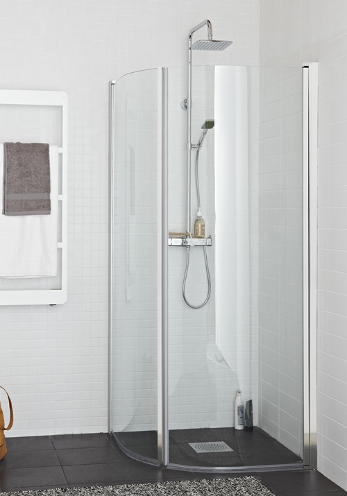 1450714 Душ Угол Оригинальный Круглый 80X90 Хром Прозрачное Стекло Hafa Прозрачный 