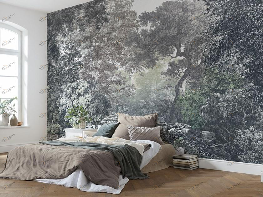 Komar Узорчатые тканевые обои с цифровой печатью в современном стиле Raw R4-060