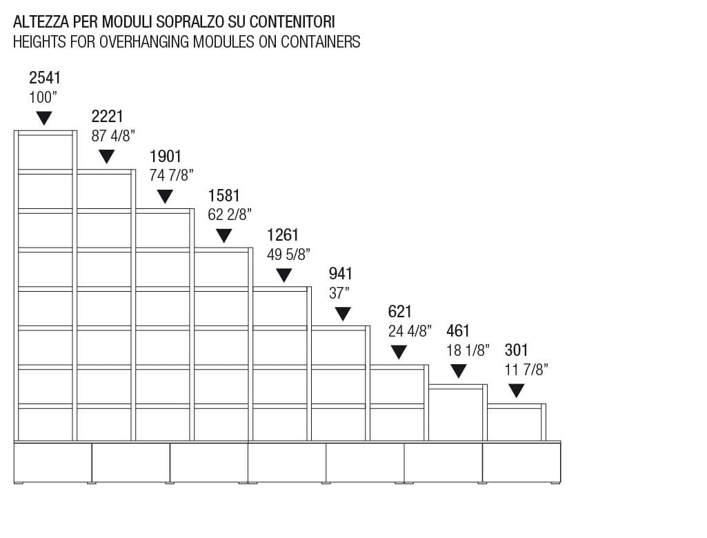Лакированная угловая подвесная полка MisuraEmme CROSSING ARCH-00038955 - Вид №3