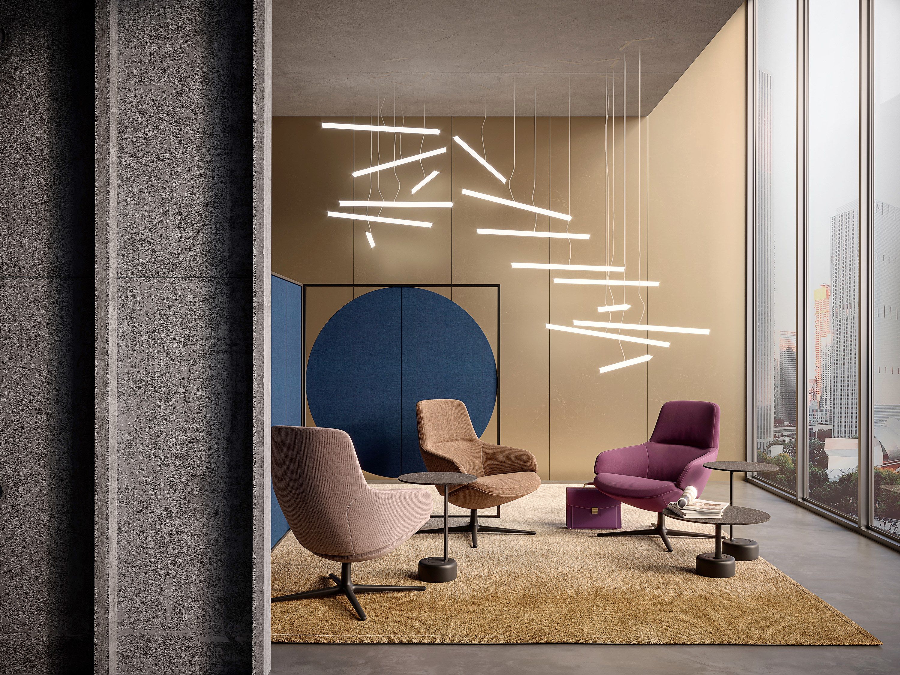 Круглый журнальный столик из керамогранита Arper Oell ARCH-00033355 - Вид №11