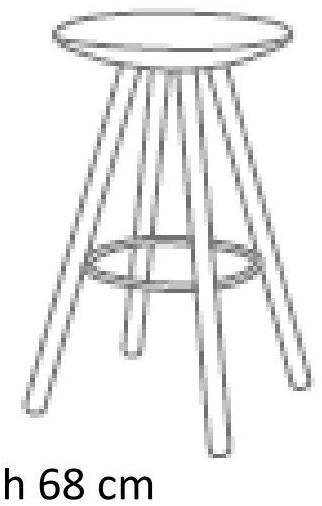 Geelli Табурет из полиуретана с подставкой для ног Viood sun-id-1463059 - Вид №1