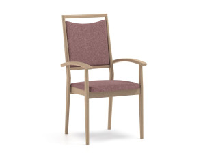 Штабелируемый тканевый стул с подлокотниками