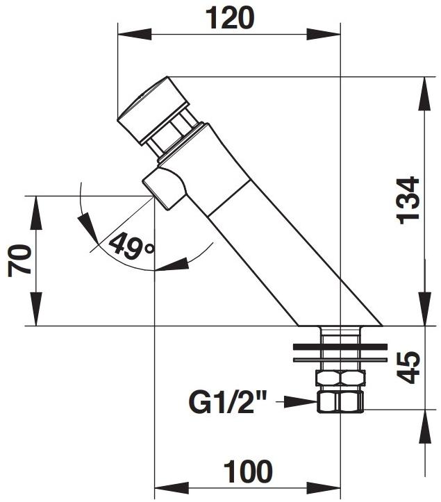 Порционный кран Presto Neo 65100 для раковины 65100.0 - Вид №1