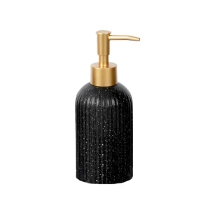 Lemer Bianca - Керамический дозатор для жидкого мыла в элегантном черно-золотом исполнении 89385005