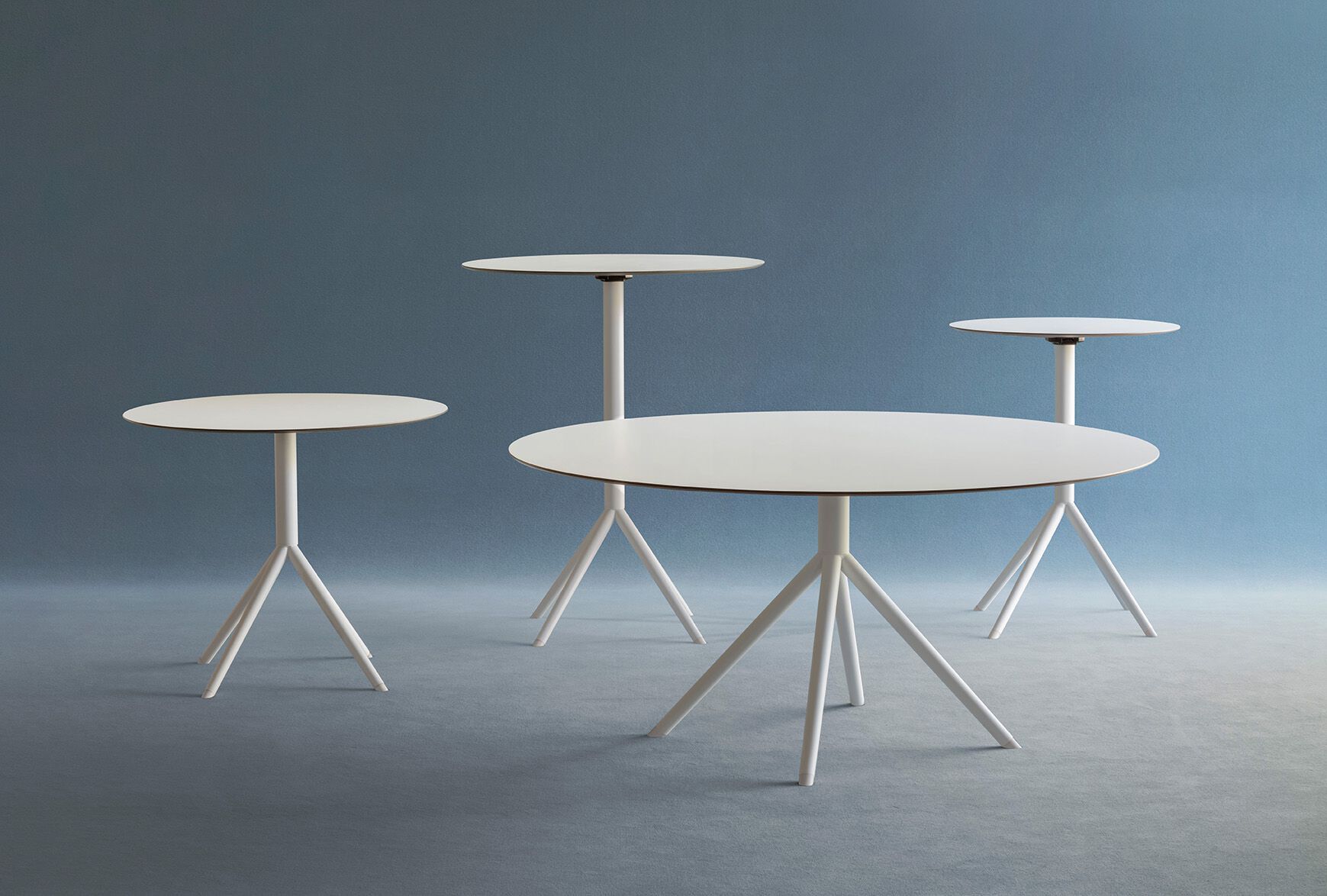 Высокий круглый стол с откидным верхом из HPL Potocco OTX ARCH-00058634 - Вид №1