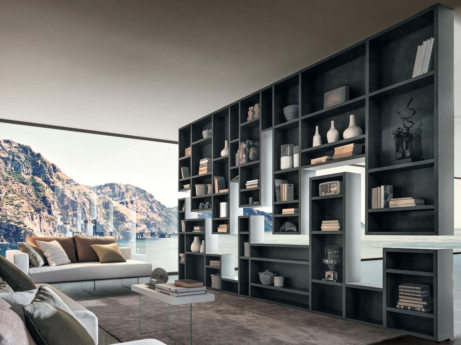 Деревянный книжный шкаф Lago 30MM WEIGHTLESS - 1251 ARCH-00036253 - Вид №1