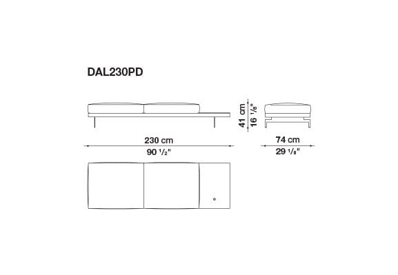 3-местный тканевый диван с полуостровом B&B Italia док ARCH-00061121 - Вид №162